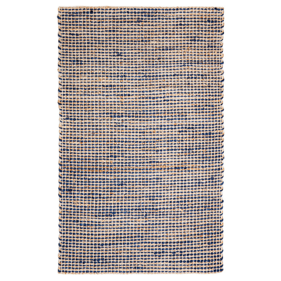 IRIS Eco-friendly Jute Royal Blue Carpet Runner Rug