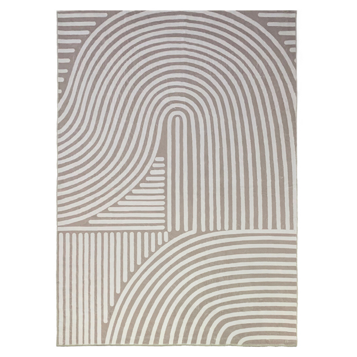 Kavi Beige Machine Washable Rug