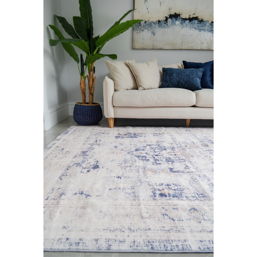 Kiara Distressed Machine Washable Rug