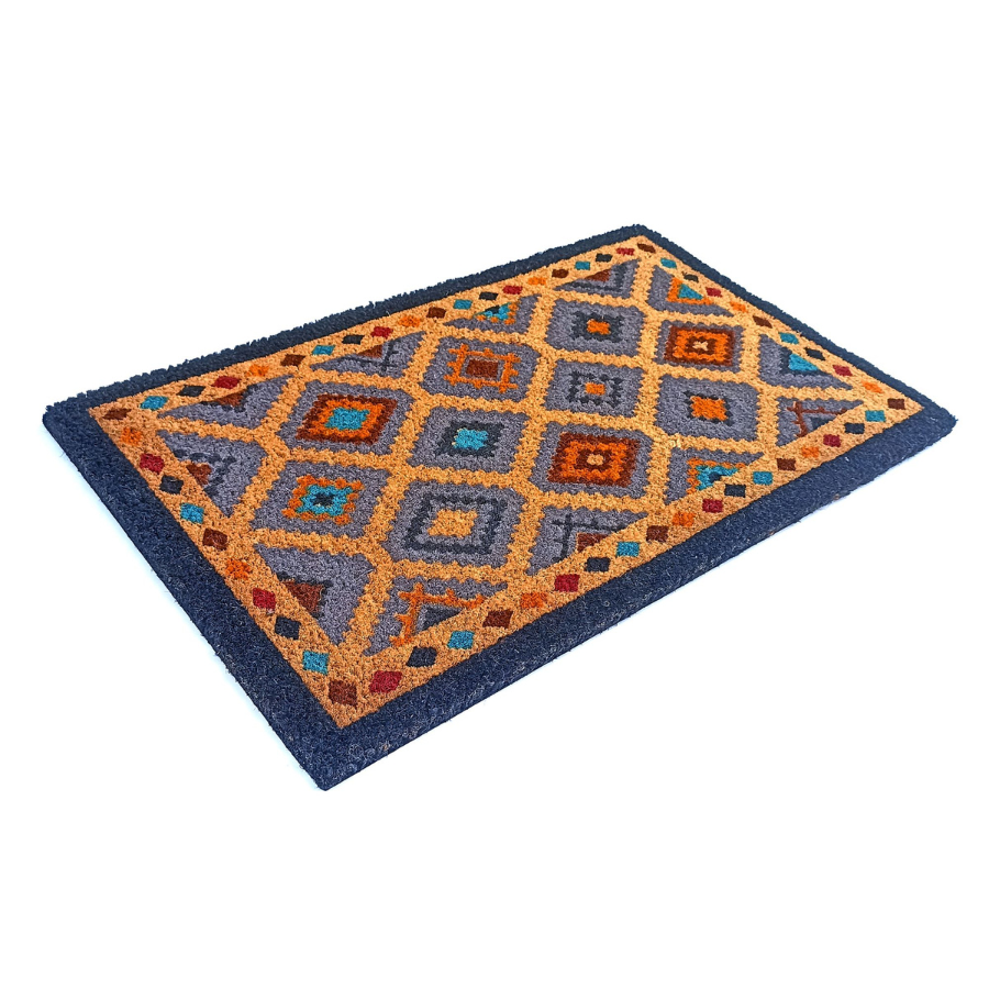 Kilim Multicolour PVC Backed Coir Doormat