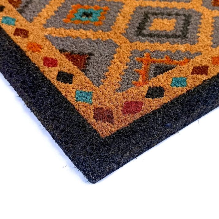 Kilim Multicolour PVC Backed Coir Doormat