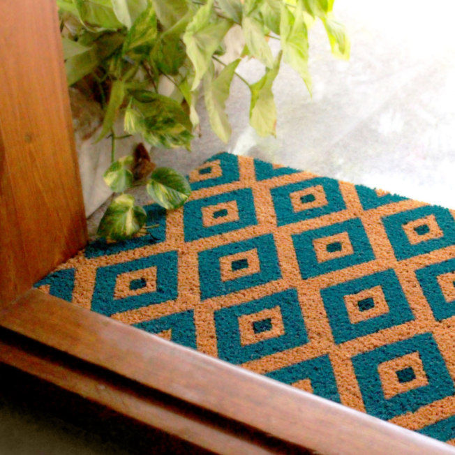 Kimberley Blue Diamond PVC backed Coir Doormat