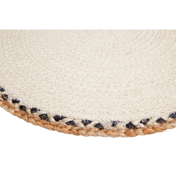 Set Of 4 Linnet 38 cm Cream Jute Braided Round Placemats