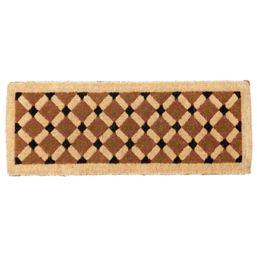 Mahi Diamond Geometrical Two Toned Thick Coir Doormat