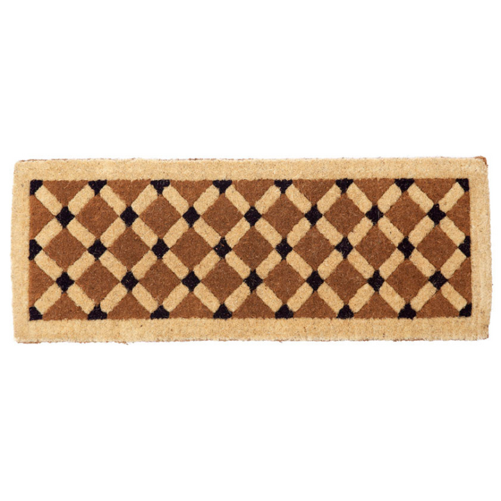 Mahi Diamond Geometrical Two Toned Thick Coir Doormat