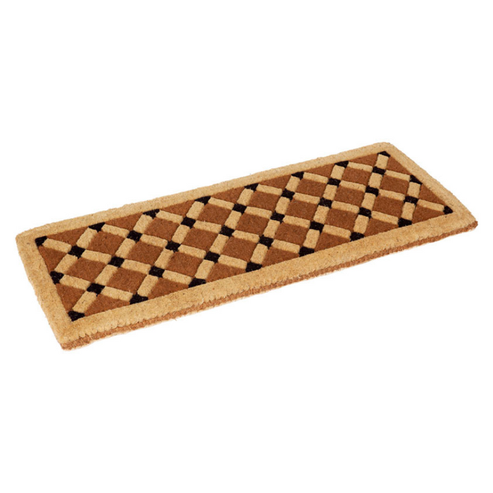 Mahi Diamond Geometrical Two Toned Thick Coir Doormat