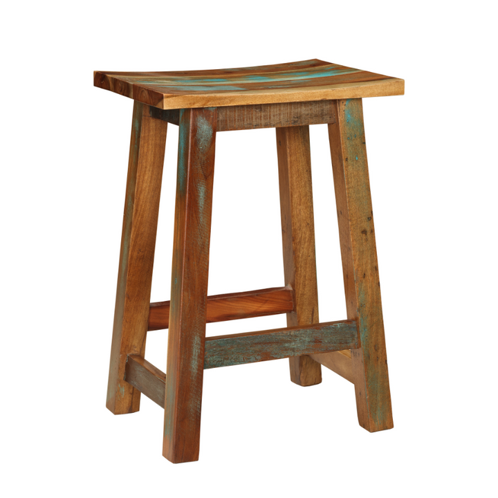 Maya Reclaimed Wood Stool