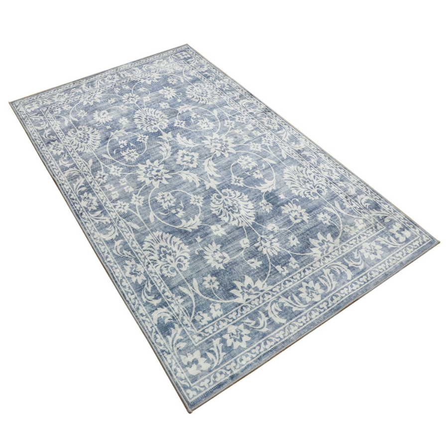 Megan Blue Machine Washable Carpet