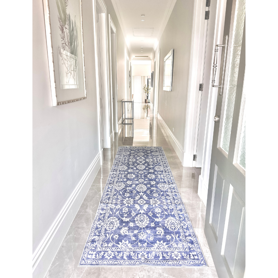 Megan Blue Machine Washable Carpet