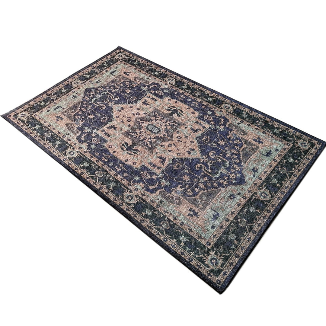 Moirang Multicolour Traditional Nonslip Rug