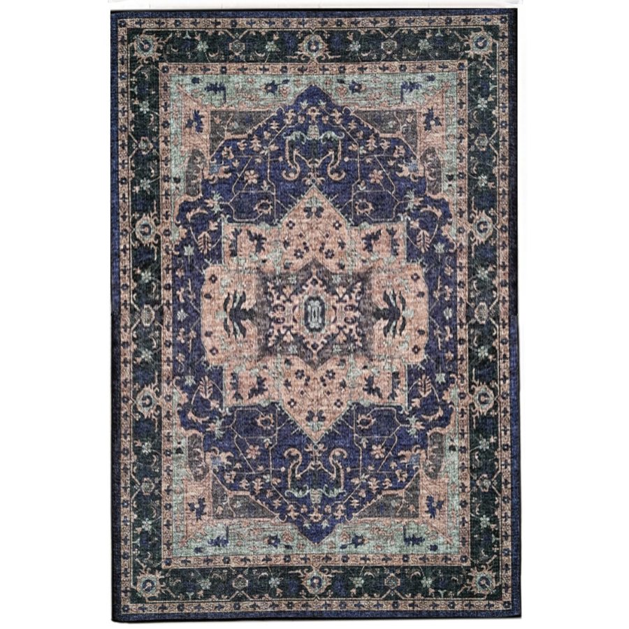 Moirang Multicolour Traditional Nonslip Rug