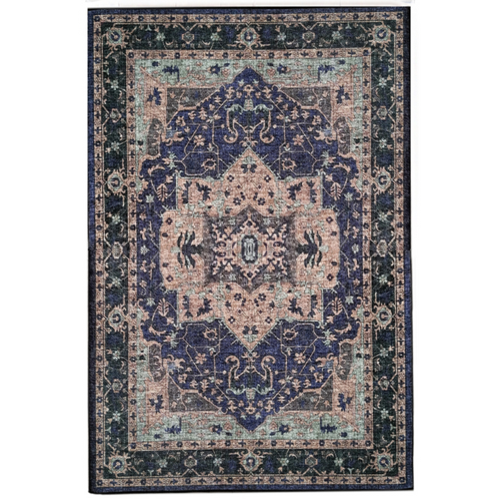 Moirang Multicolour Traditional Nonslip Rug