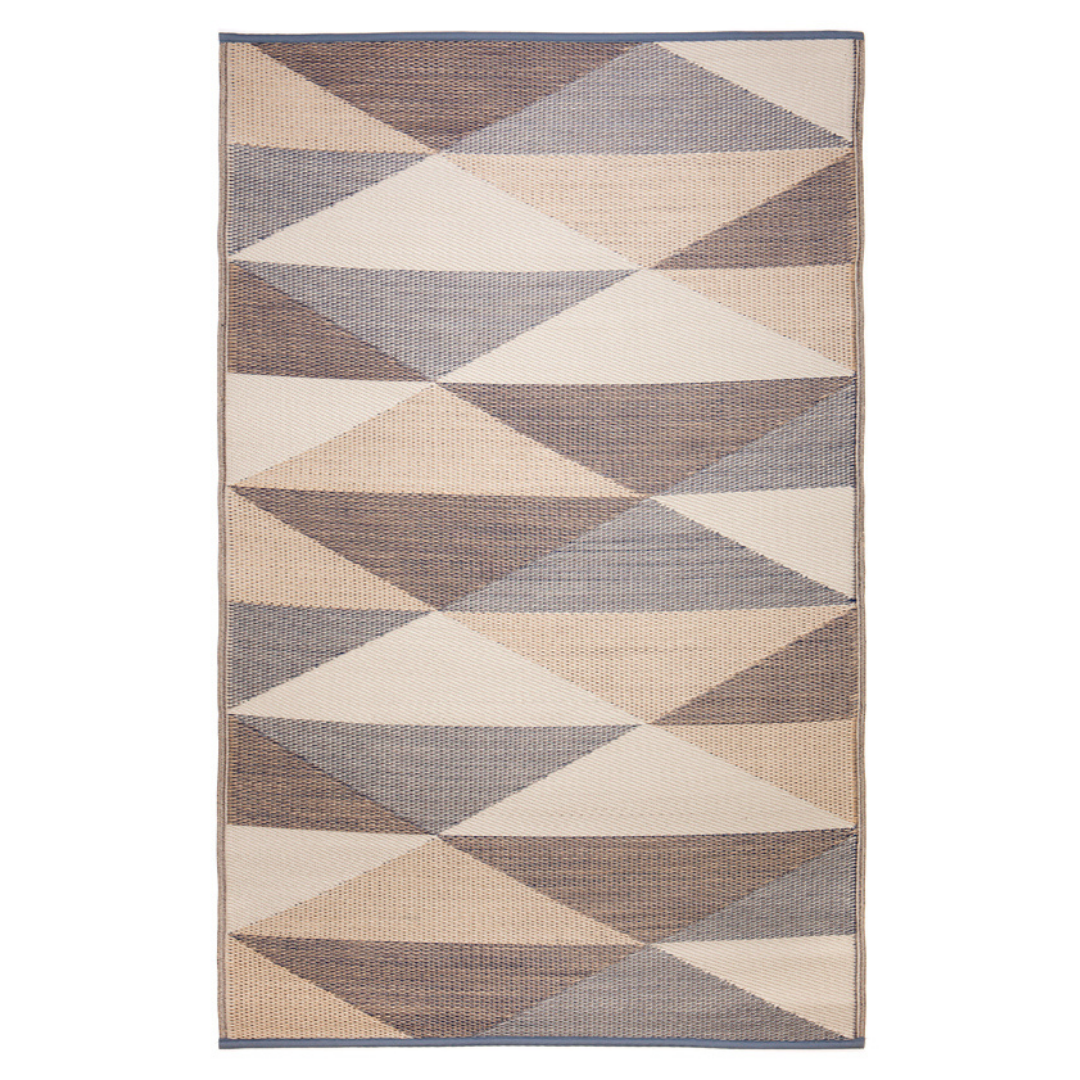 Monaco Champagne Beige and Cream Multicoloured Modern Recycled Plastic Outdoor Rug