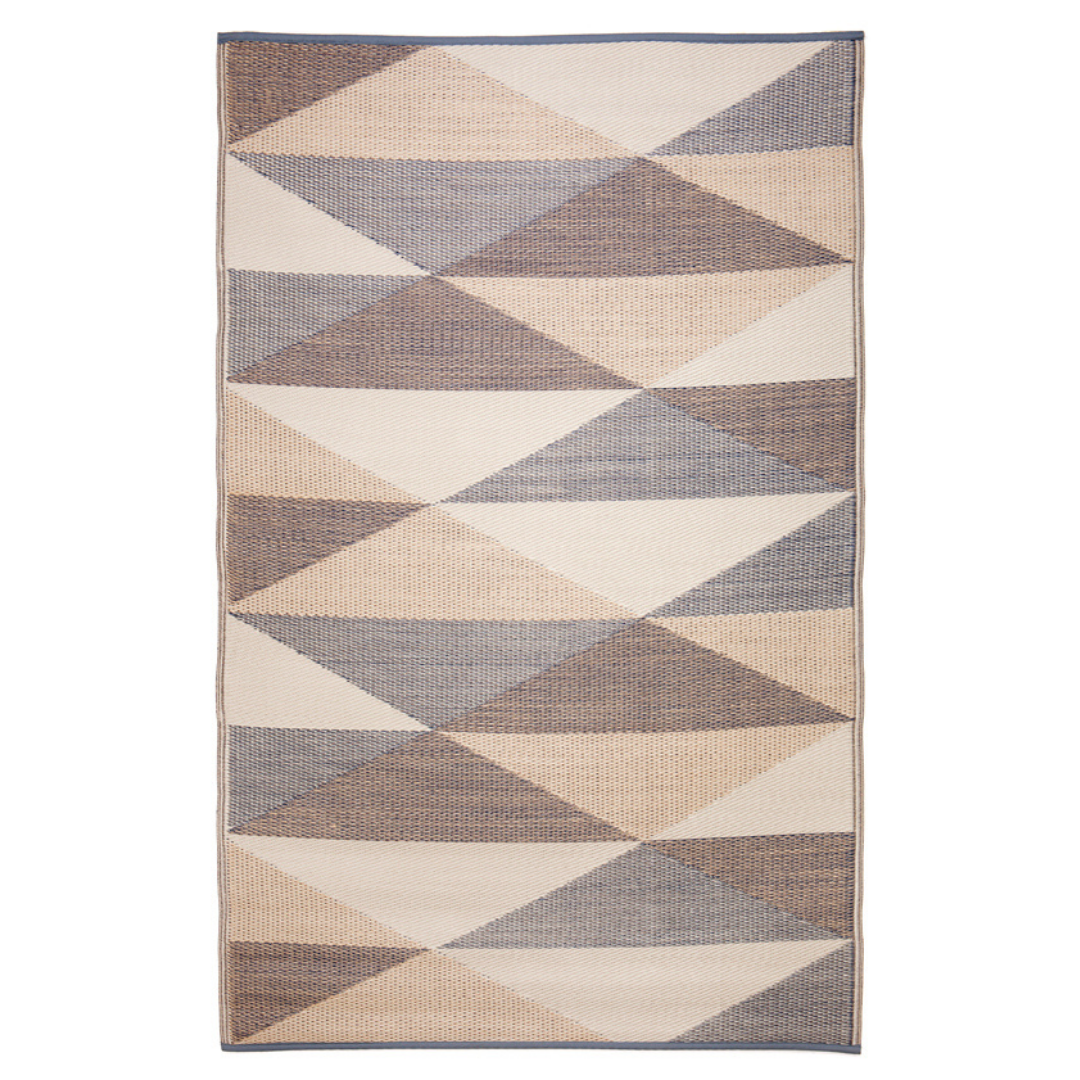 Monaco Champagne Beige and Cream Multicoloured Modern Recycled Plastic Outdoor Rug