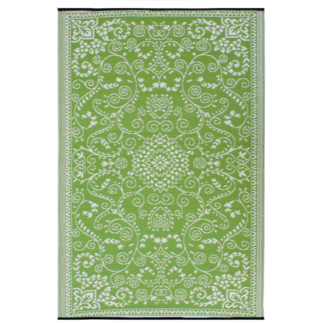 Murano Lime and Cream Traditional Reversible Large Rug