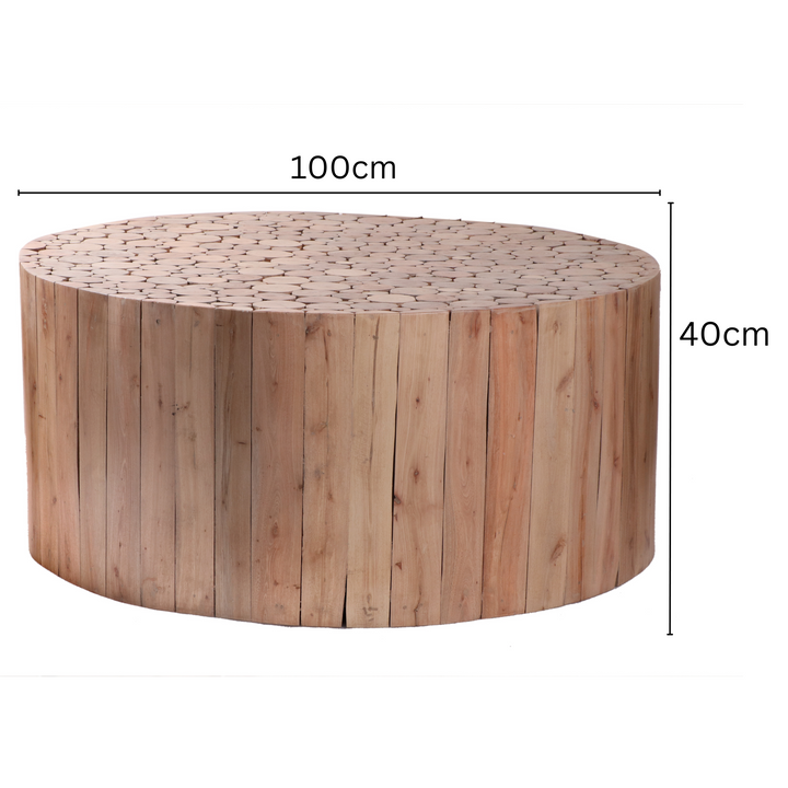 Musca Natural Wooden Round Coffee Table