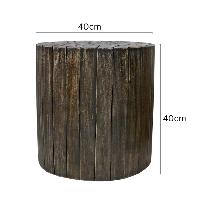 Musca Wooden Black Finish Side Table