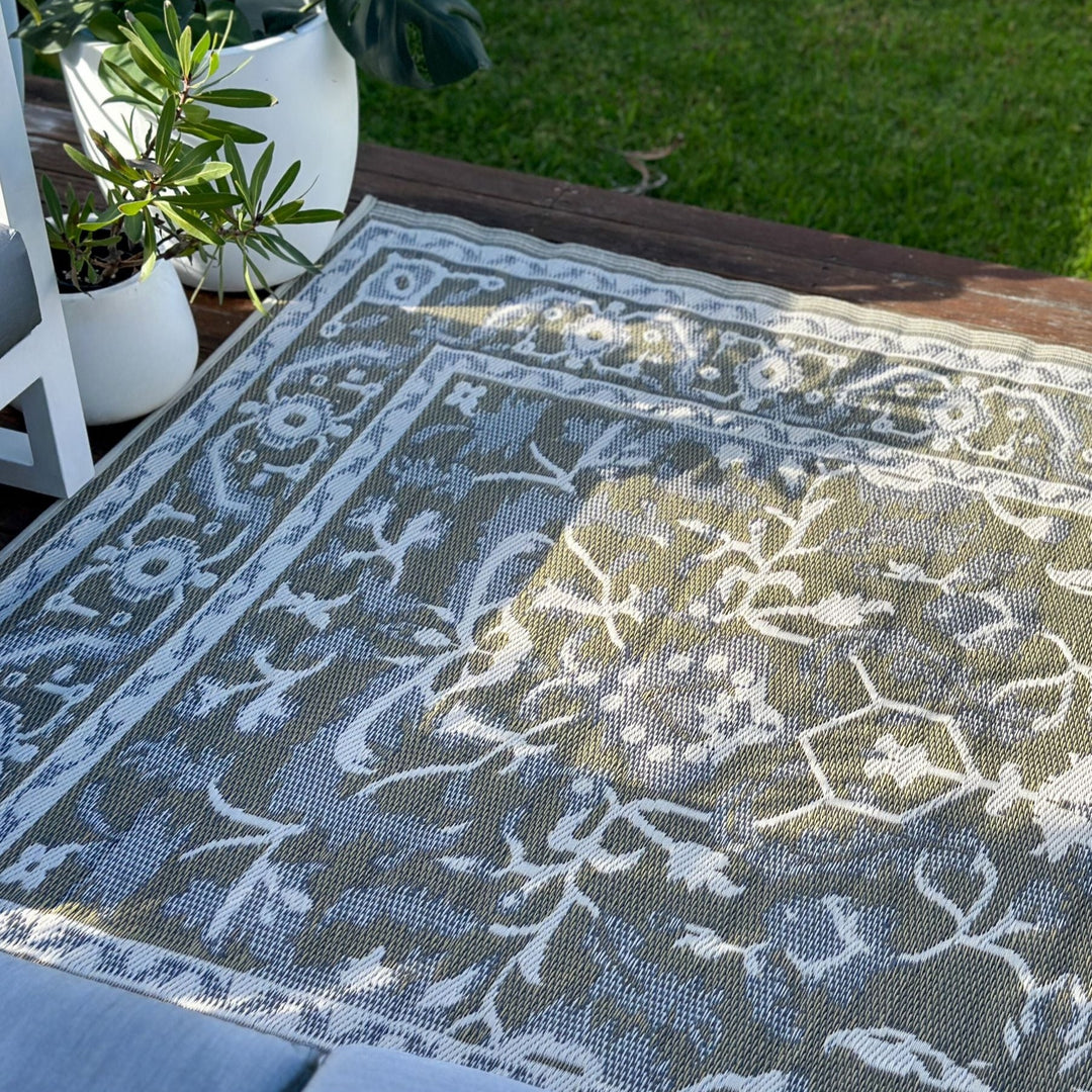 Nain Beige Recycled Plastic Outdoor Rug