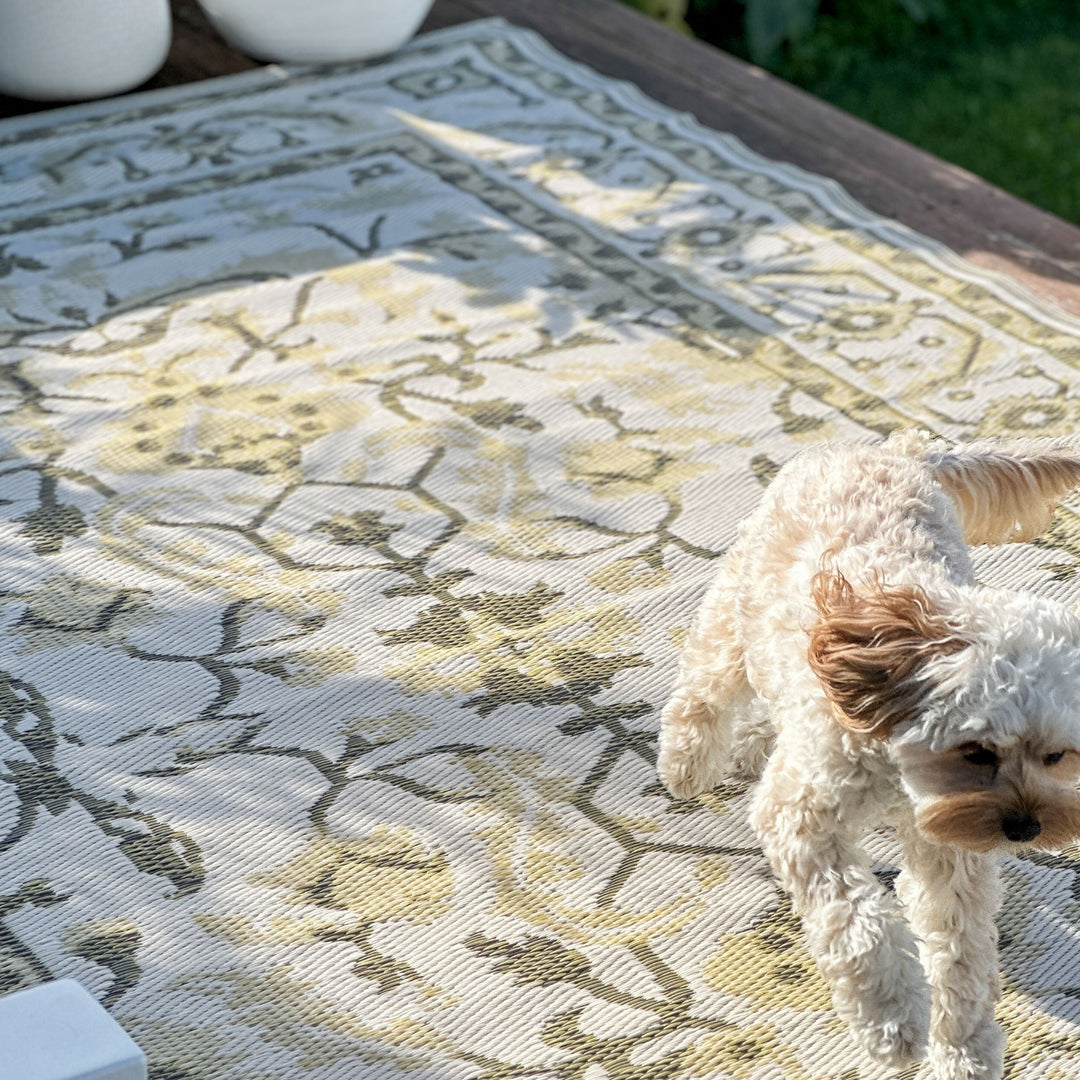 Nain Beige Recycled Plastic Outdoor Rug