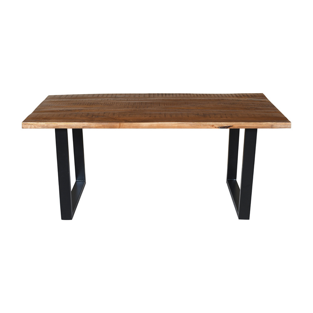 Nova Long Industrial Wooden 6 Seater Dining Table - 180cm