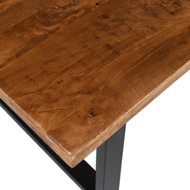 Nova Long Industrial Wooden 6 Seater Dining Table - 180cm