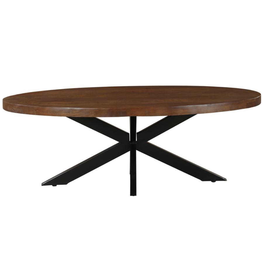 Nova Walnut Finish 130 CM Wooden Oval Coffee Table