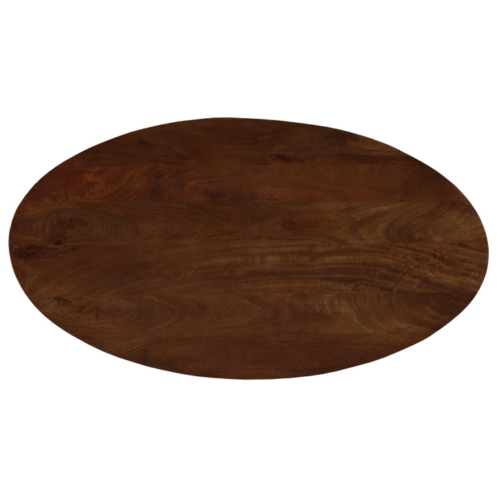 Nova Walnut Finish 130 CM Wooden Oval Coffee Table