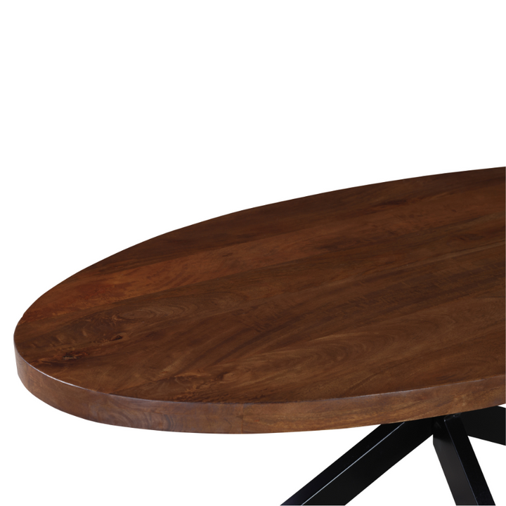 Nova Walnut Finish 130 CM Wooden Oval Coffee Table