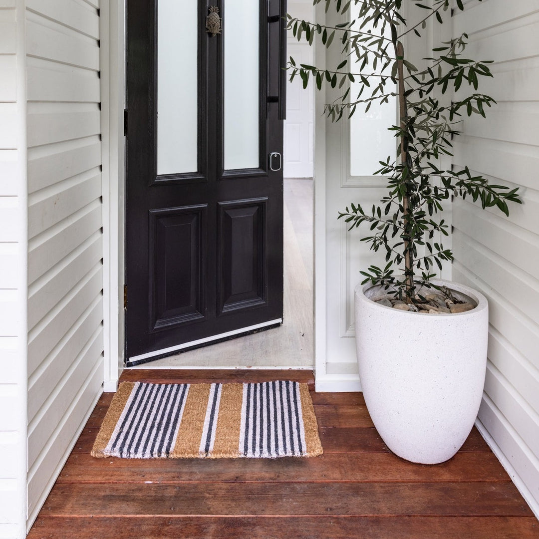 Nui Striped Coastal Coir Doormat