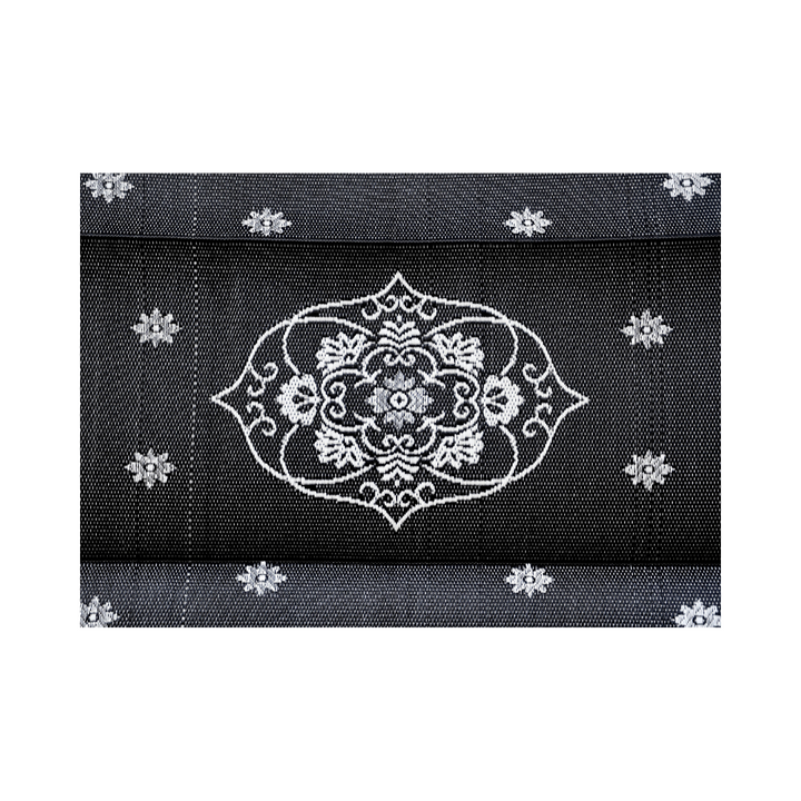 Oriental Black & White Traditional Foldable Waterproof Large Camping Mat - 270x360 CM