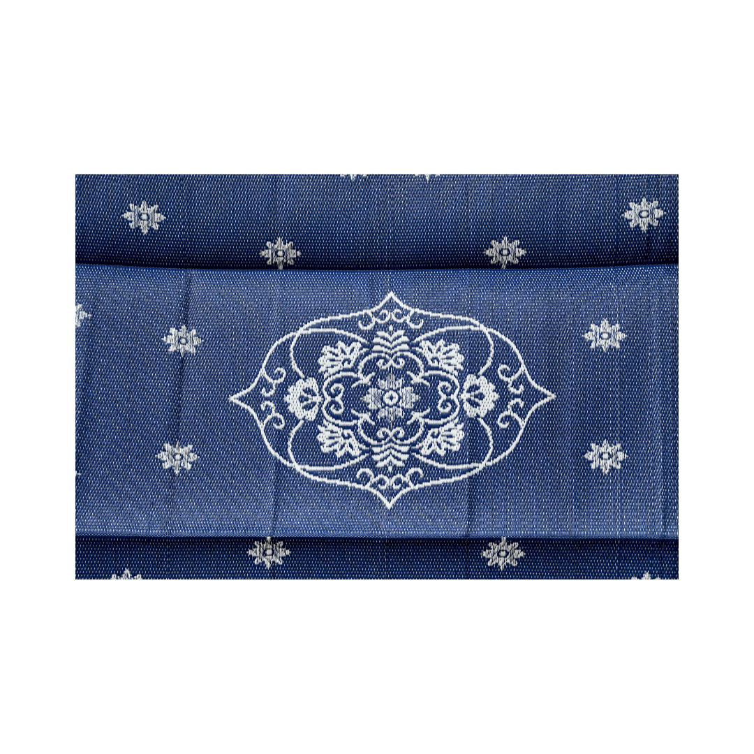 Oriental Blue & White Traditional Foldable Waterproof Large Camping Mat - 270x360 CM