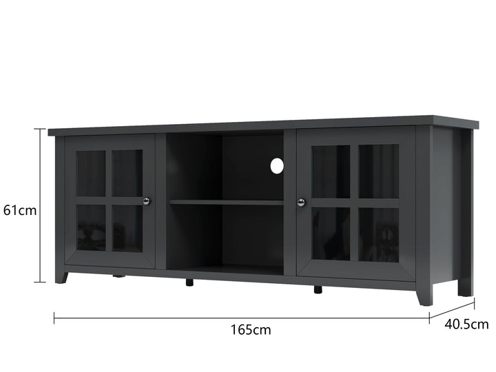 Pembroke Black 165cm Entertainment TV Unit