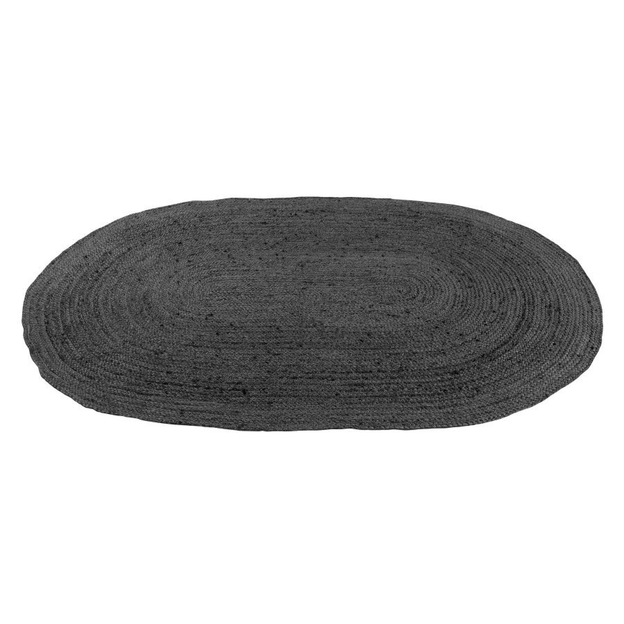 Phoenix Grey Oval Jute Area Rug