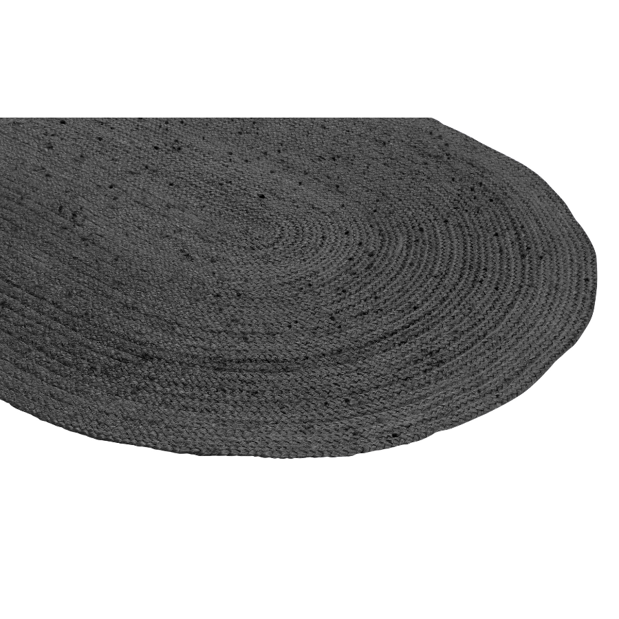 Phoenix Grey Oval Jute Area Rug