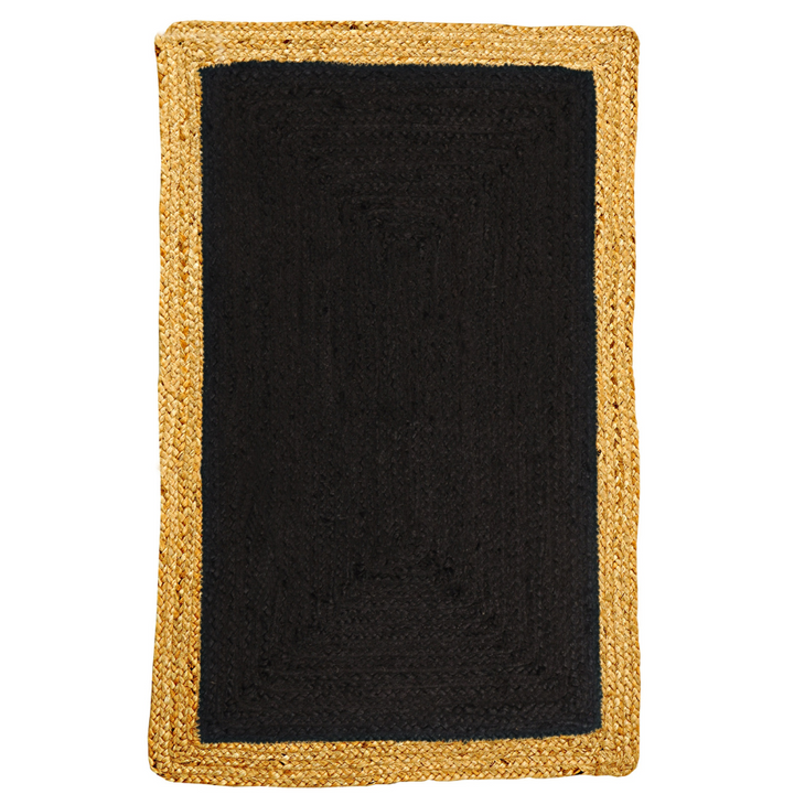 Phoenix Handmade Black Jute Hallway Runner Rug