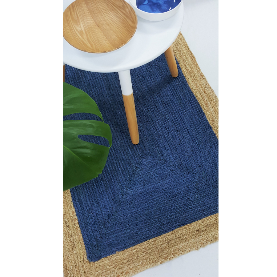 Phoenix Indigo Blue Jute Area Rug