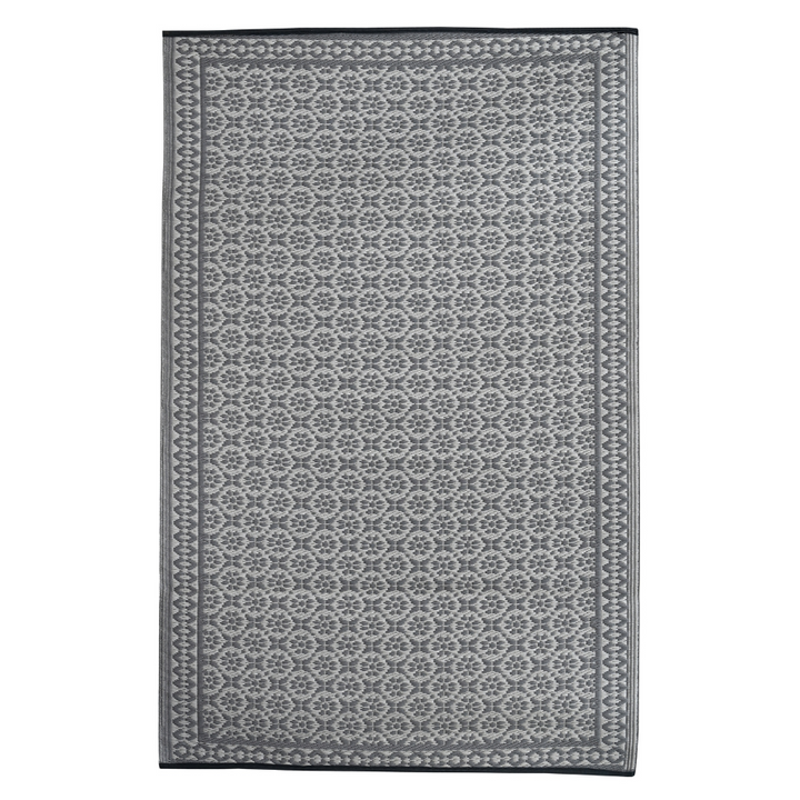 Ronda Grey Recycled Plastic Outdoor Rug