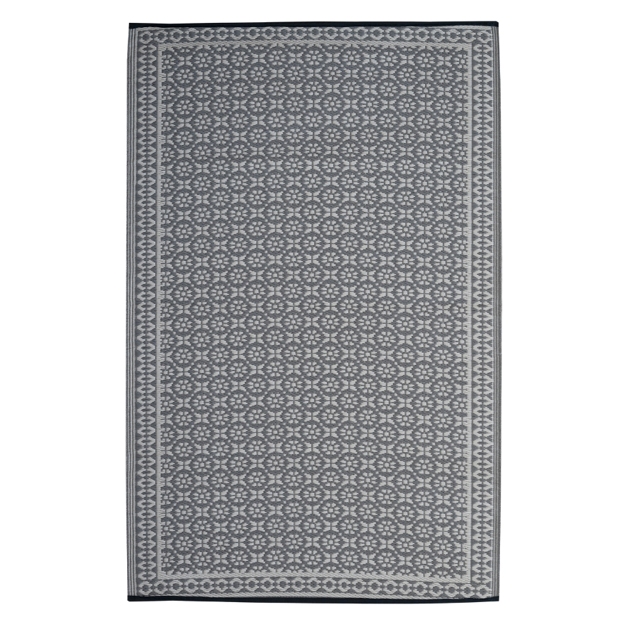 Ronda Grey Recycled Plastic Outdoor Rug