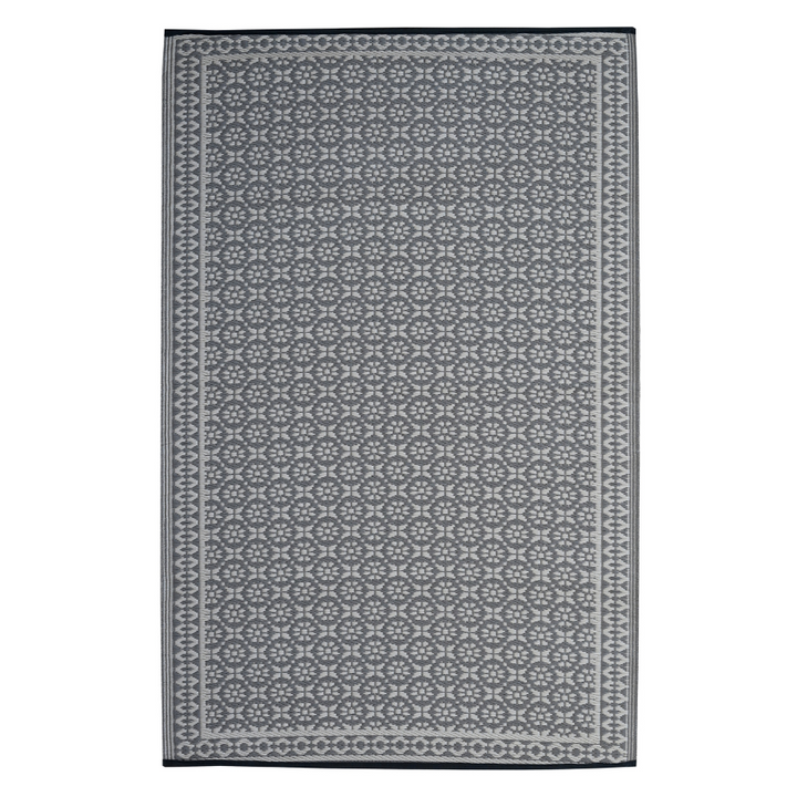 Ronda Grey Recycled Plastic Outdoor Rug