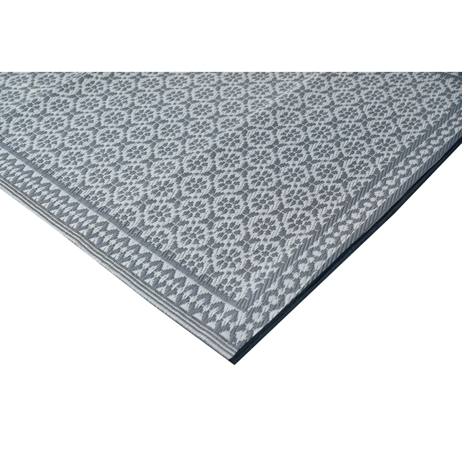 Ronda Grey Recycled Plastic Outdoor Rug