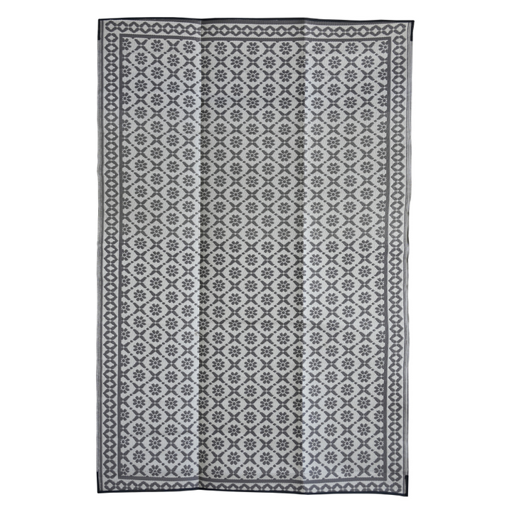 Ronda Grey Recycled Plastic Outdoor Rug