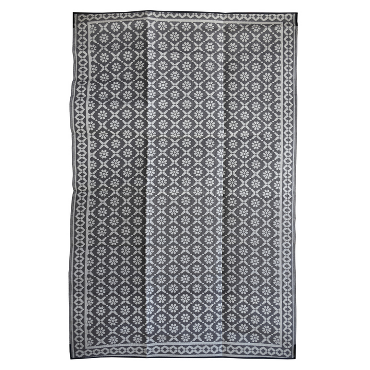 Ronda Grey Recycled Plastic Outdoor Rug