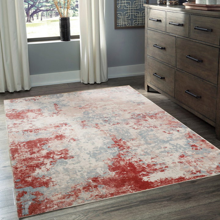 Roorkee Modern Distressed Machine Washable Rug