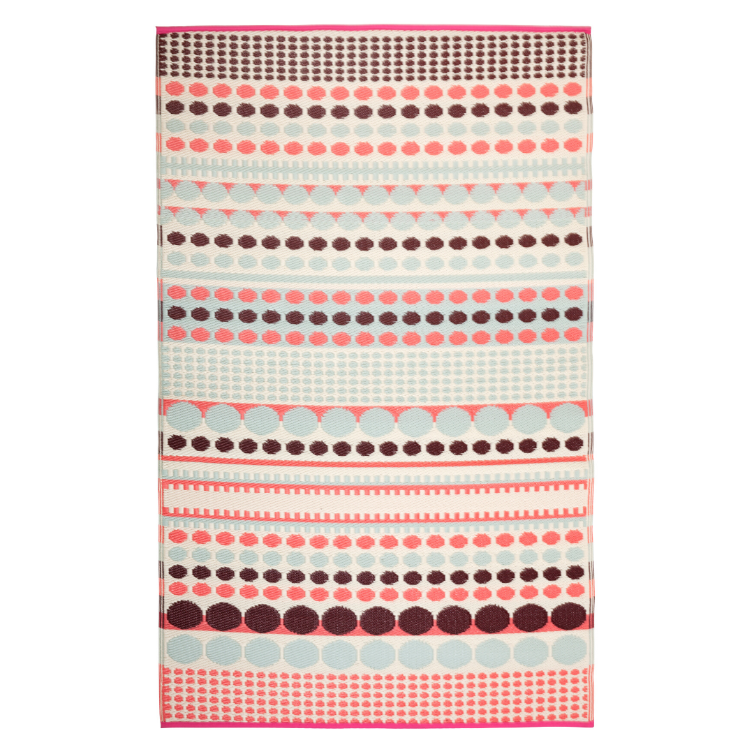 Rovaniemi Multi Coloured Pink Scandinavian Recycled Plastic Large Rug