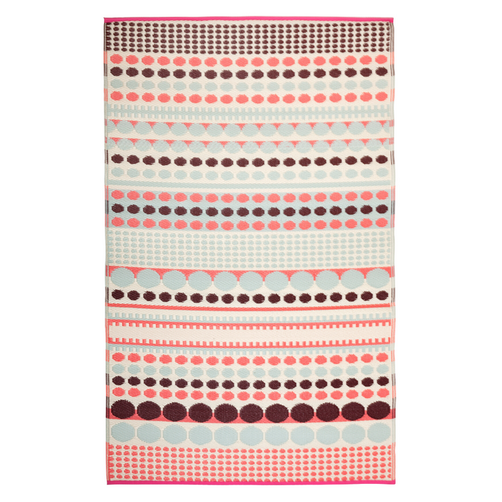 Rovaniemi Multi Coloured Pink Scandinavian Recycled Plastic Large Rug