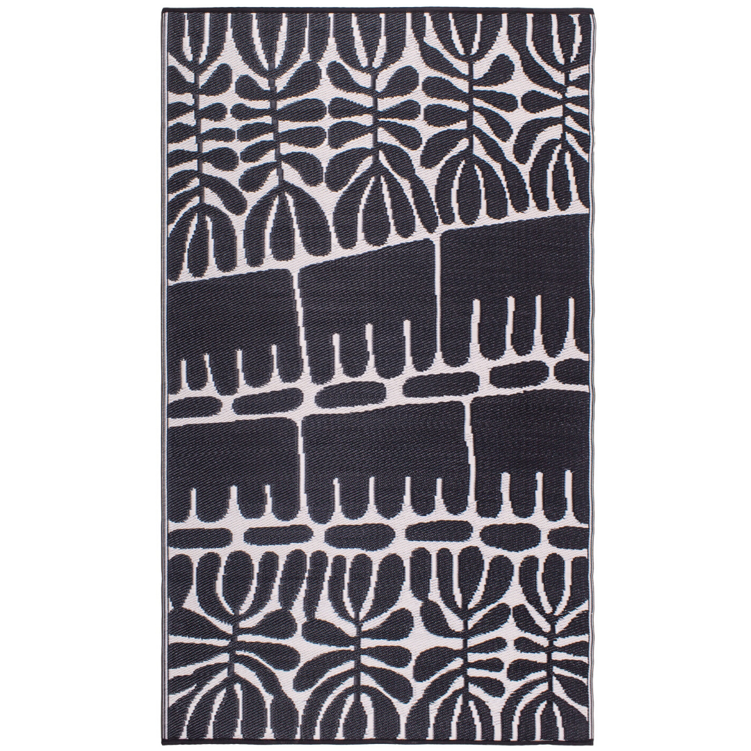 Serowe Black and White Outdoor Area Rug