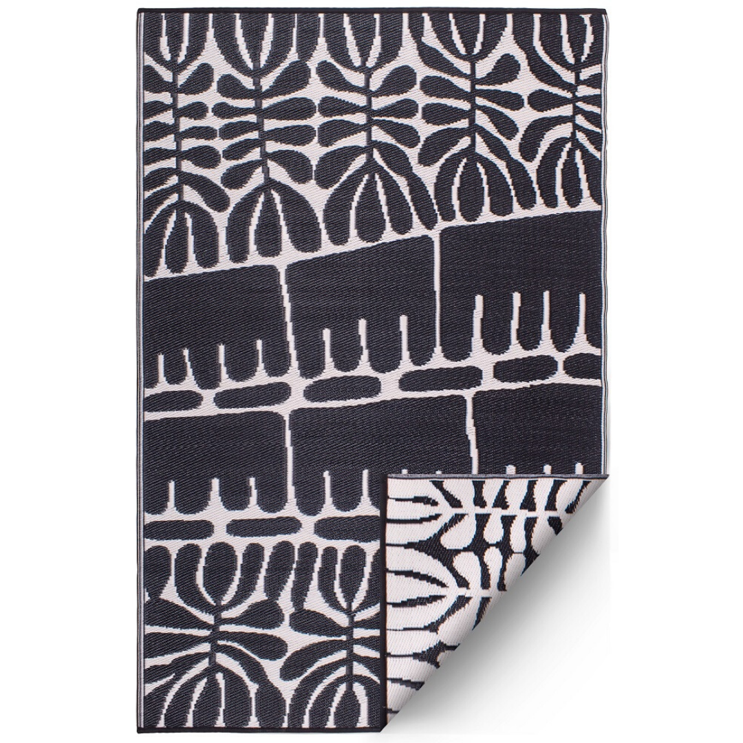 Serowe Black and White Outdoor Area Rug