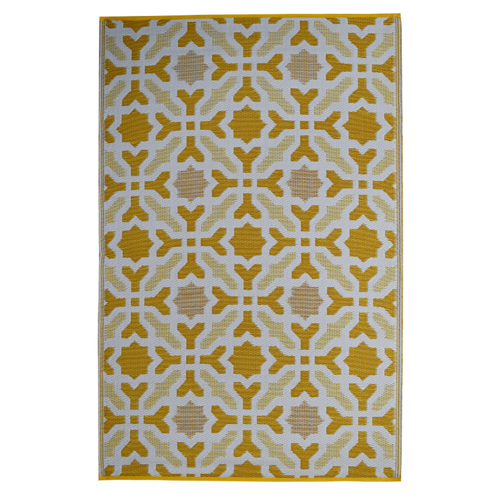 Seville Yellow Recycled Plastic Outdoor Rug