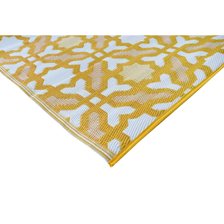 Seville Yellow Recycled Plastic Outdoor Rug