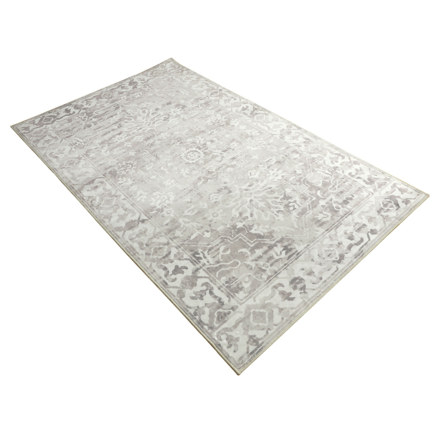 Shay Beige Machine Washable Large Polyester Indoor Rug